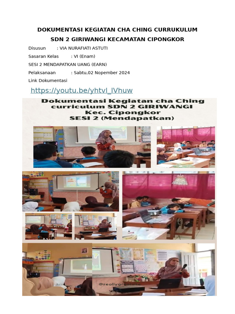 Dokumentasi Cha Ching SDN Giriwangi | PDF