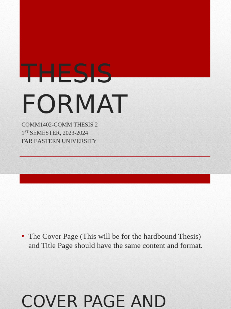 Thesis Format Guidelines for COMM1402 | PDF | Grammatical Tense | Theory