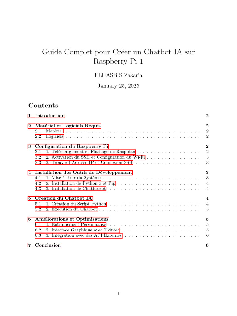 Créer un Chatbot IA sur Raspberry Pi | PDF | Python (Langage de ...