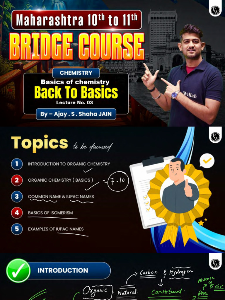 Basics of Chemistry 03 - Class Notes - Maharashtra 10th To 11th Bridge ...