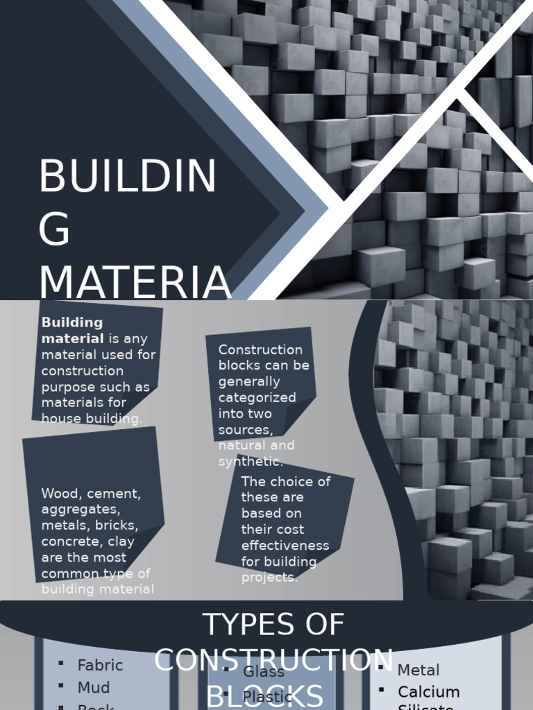 Types and Benefits of Building Materials | PDF | Concrete | Brick