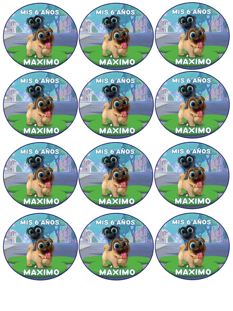 Plancha Stickers Perrito Maximo | PDF