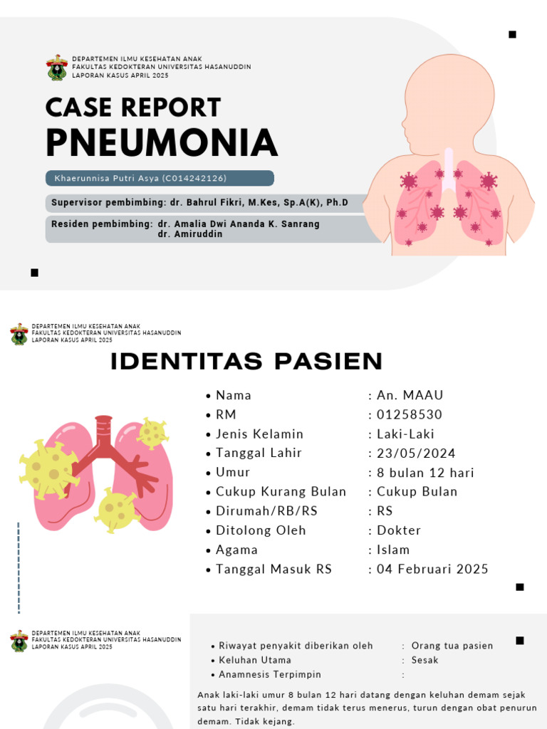 Laporan Kasus Pneumonia Anak 2025 | PDF