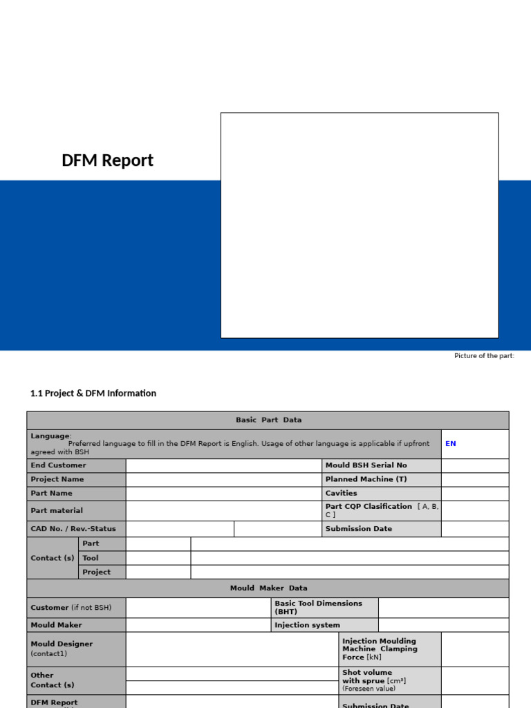 DFM Report Template for Suppliers | PDF | Young's Modulus | Applied And ...