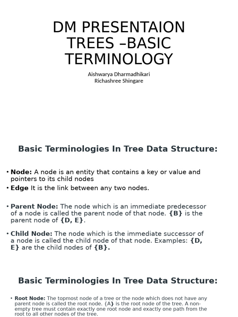 Tree Data Structure Terminology Guide | PDF | Algorithms And Data ...