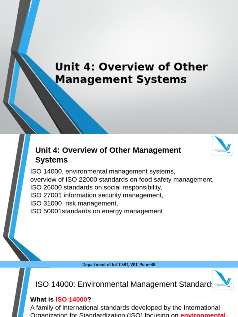 Overview of ISO Management Standards | PDF | Risk Management | Computer ...