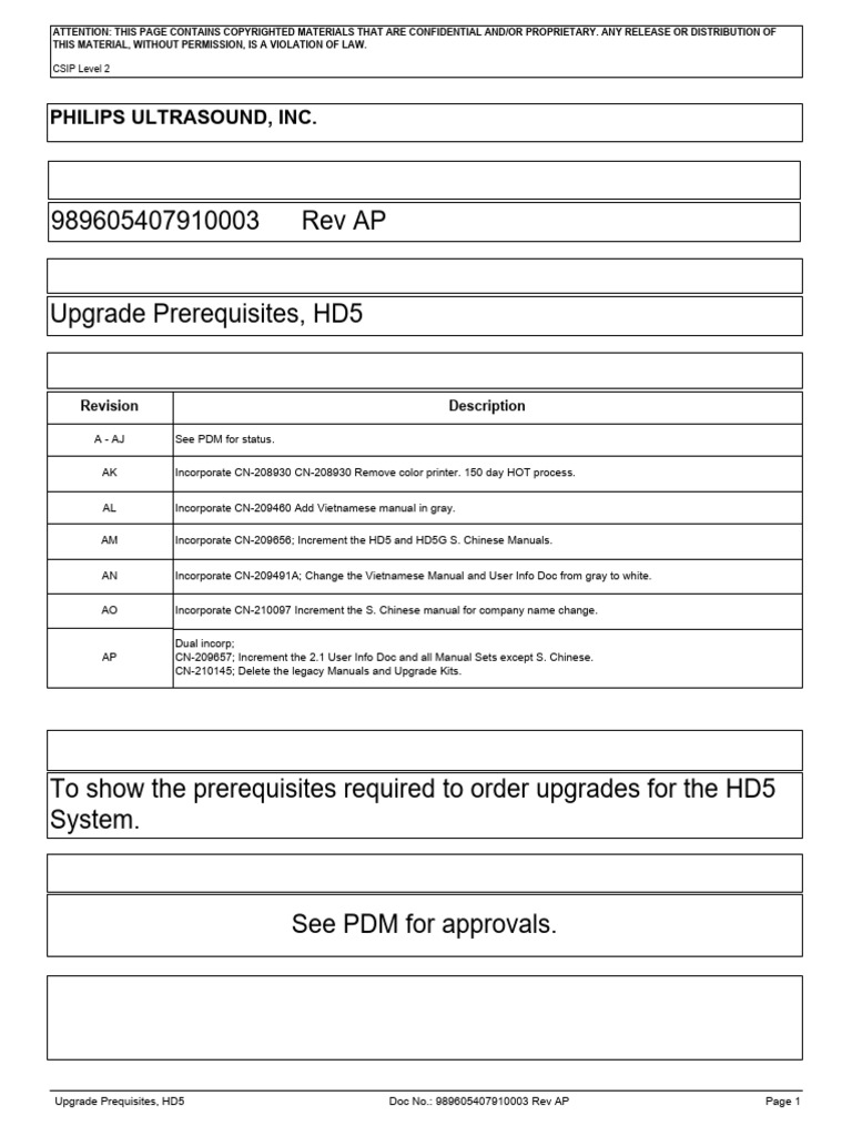 HD5 Upgrade Prerequisites | PDF