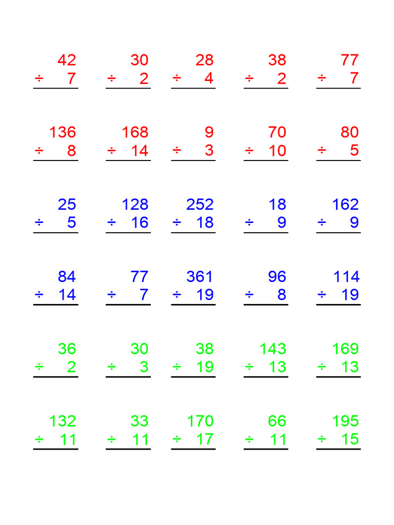 Number Table | PDF