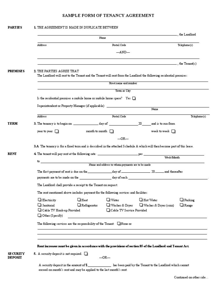 Mobile Home Tenancy Agreement Template | PDF | Law