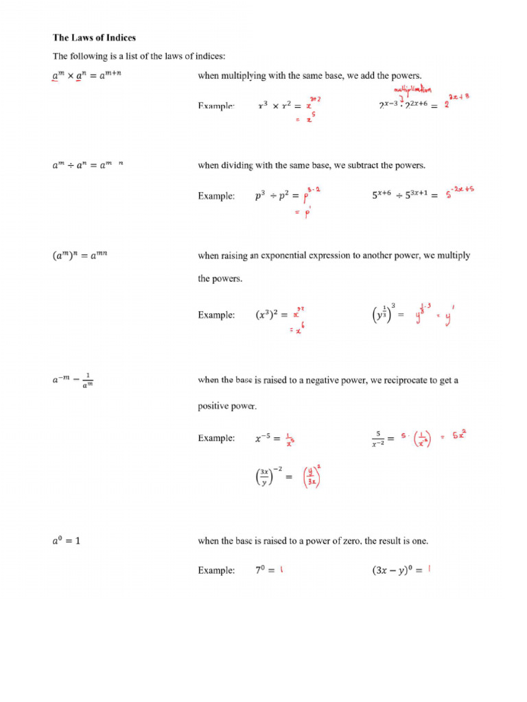 Laws Indices | PDF