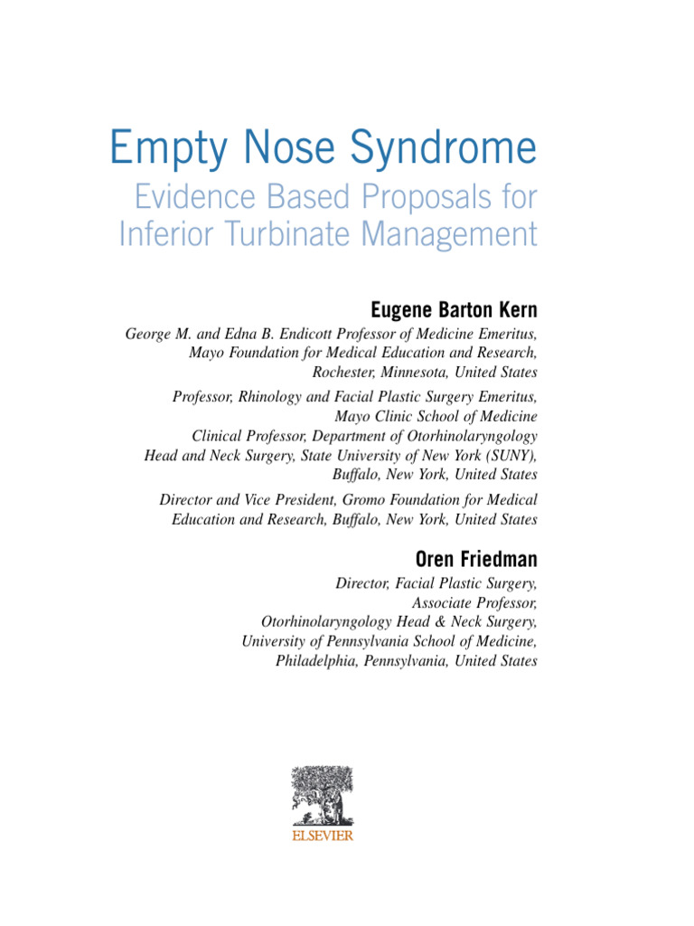 Kern Friedman 2023 - Empty Nose Syndrome Evidence Based Proposals