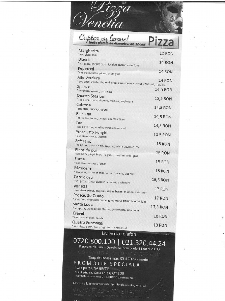 Menu Pizza | PDF