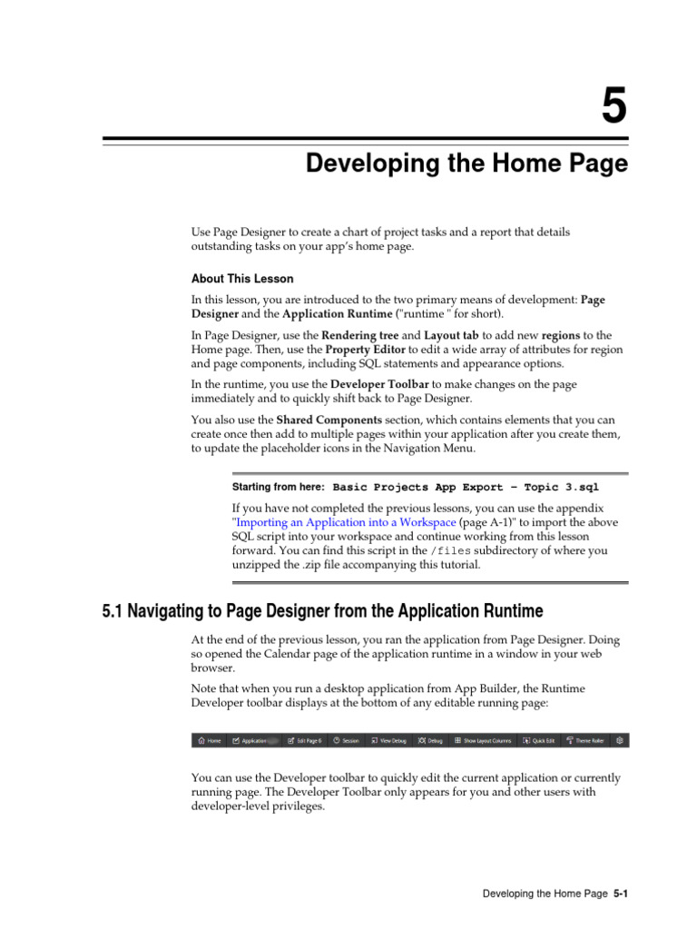 Home Page Development with Page Designer | PDF