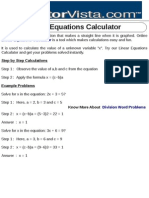 Linear Equations Calculator