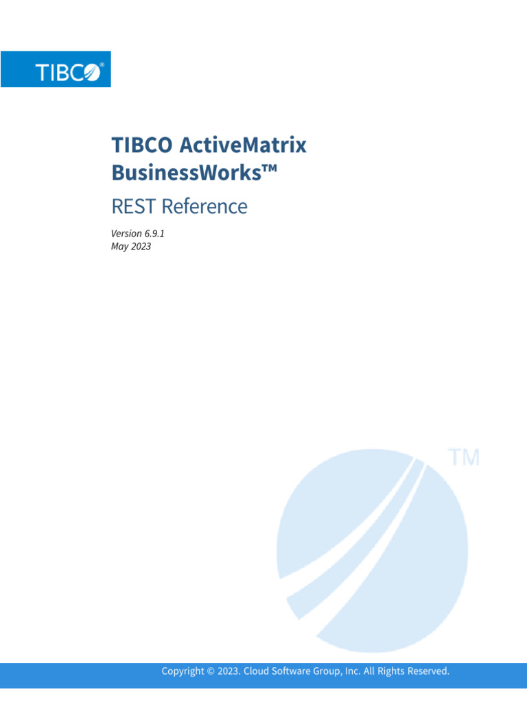TIBCO BusinessWorks REST Reference Guide | PDF | Client–Server Model | Json