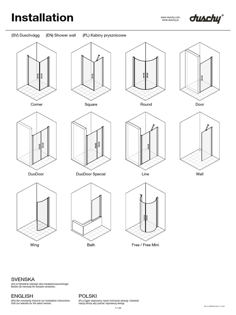 DUSCHY PL Shower Wall Manual STANDARD (2021-09) v3 - Mini | PDF