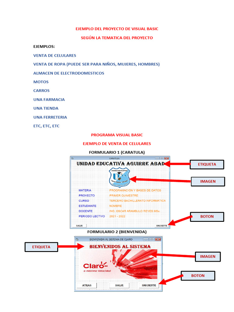 Ejemplo de Proyecto en Visual Basic | PDF | Empresas | Equipo de ...