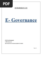 E - Governance: Submission On