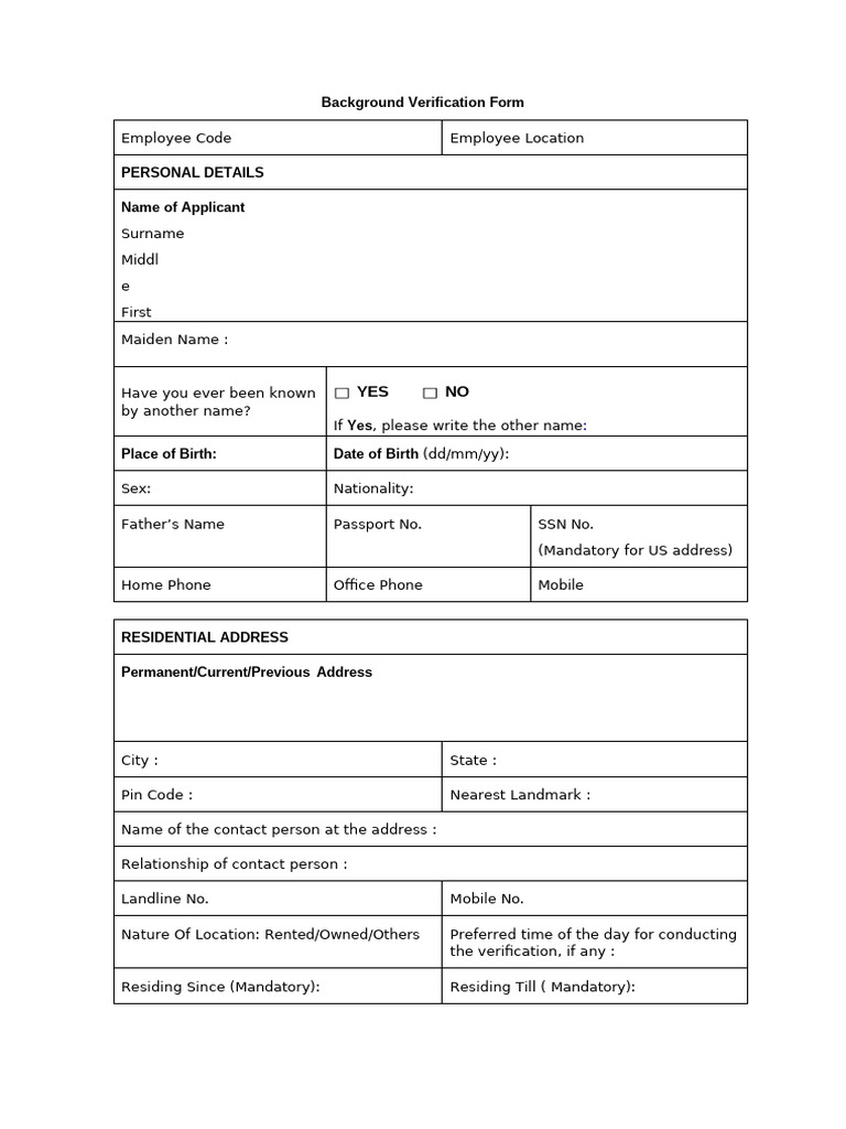 314326431-Background-Verification-Form (1) | PDF