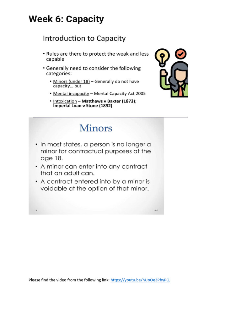 Understanding Contract Capacity Law | PDF | Private Law | Business