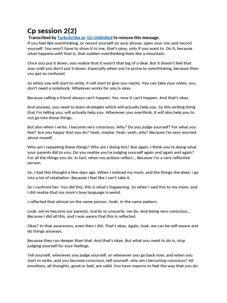 CP Session 2 (2) PT 2 | PDF | Feeling | Self Esteem