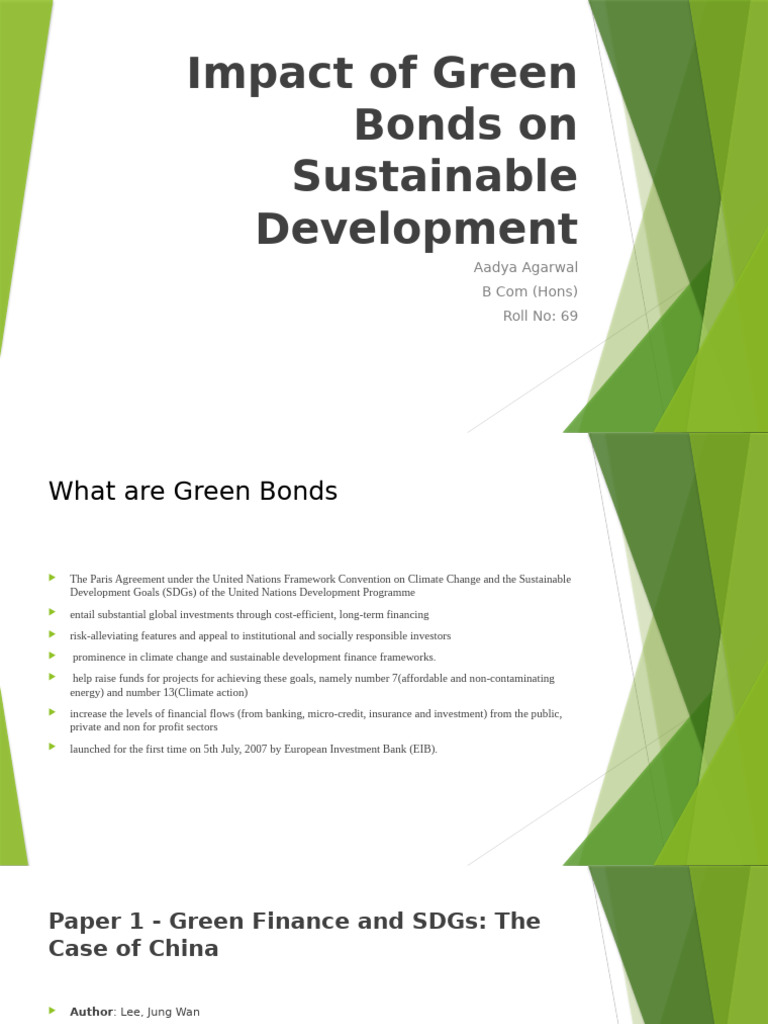 Green Bonds and Sustainable Development | PDF | Bonds (Finance) | Economies