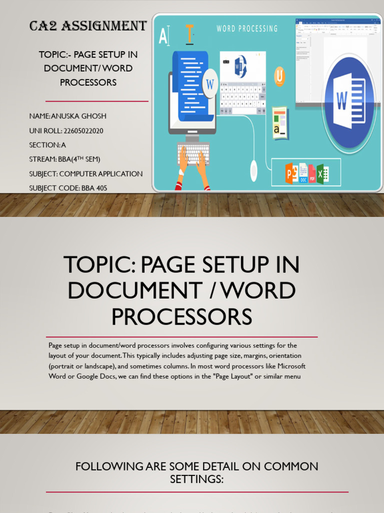 Page Setup in Word Processors Guide | PDF | Microsoft Word | Page Layout