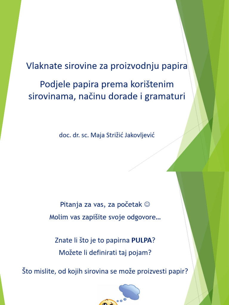 Papir - 1.kolokvij - Prezentacije | PDF