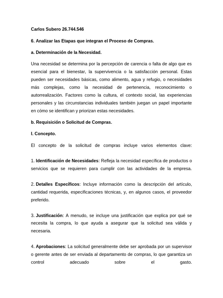 Etapas del Proceso de Compras Empresarial | PDF | Business | Logística