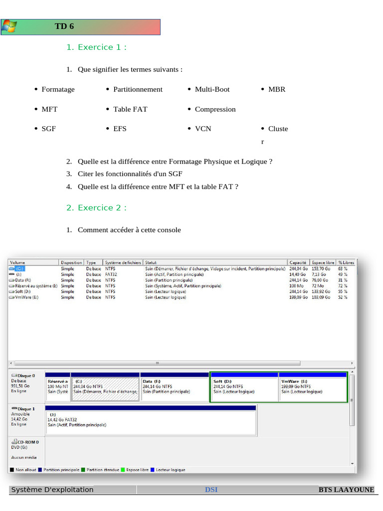 Concepts de formatage et partitions | PDF