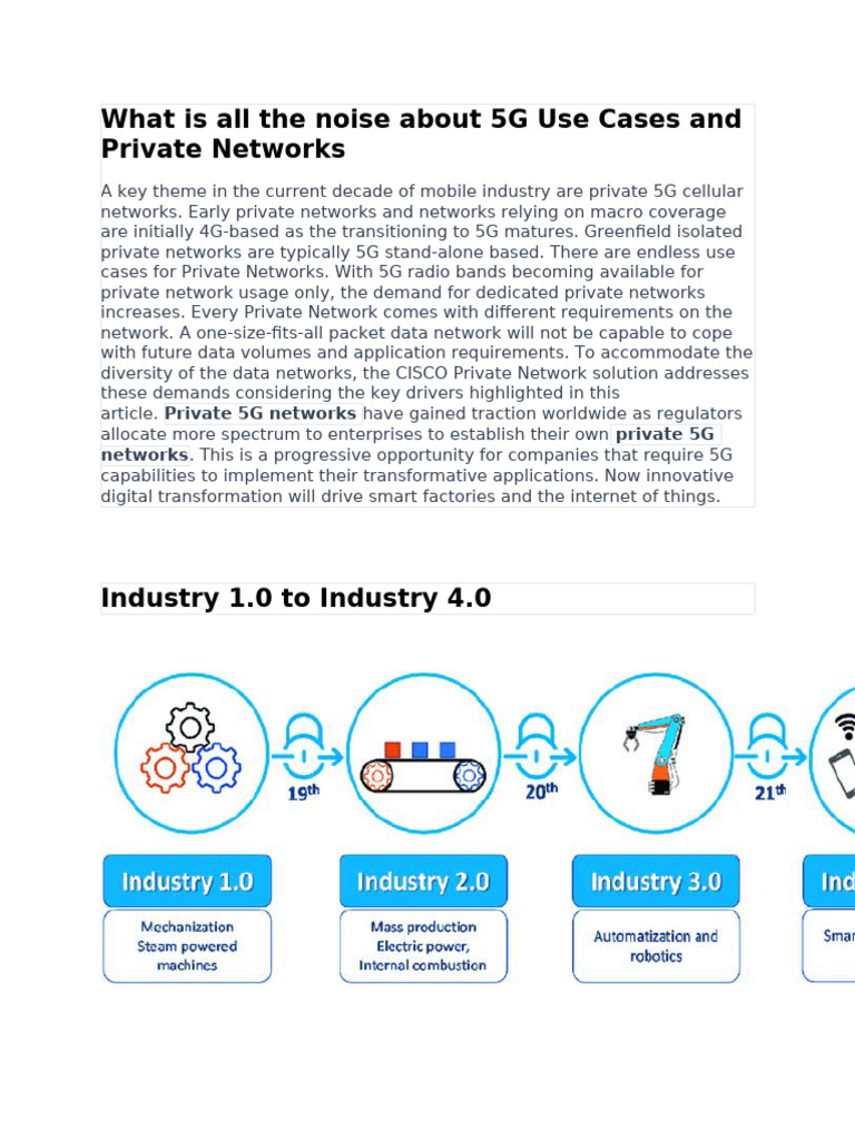 Adv 5G Use Cases and Private Networks | PDF | Internet Of Things ...