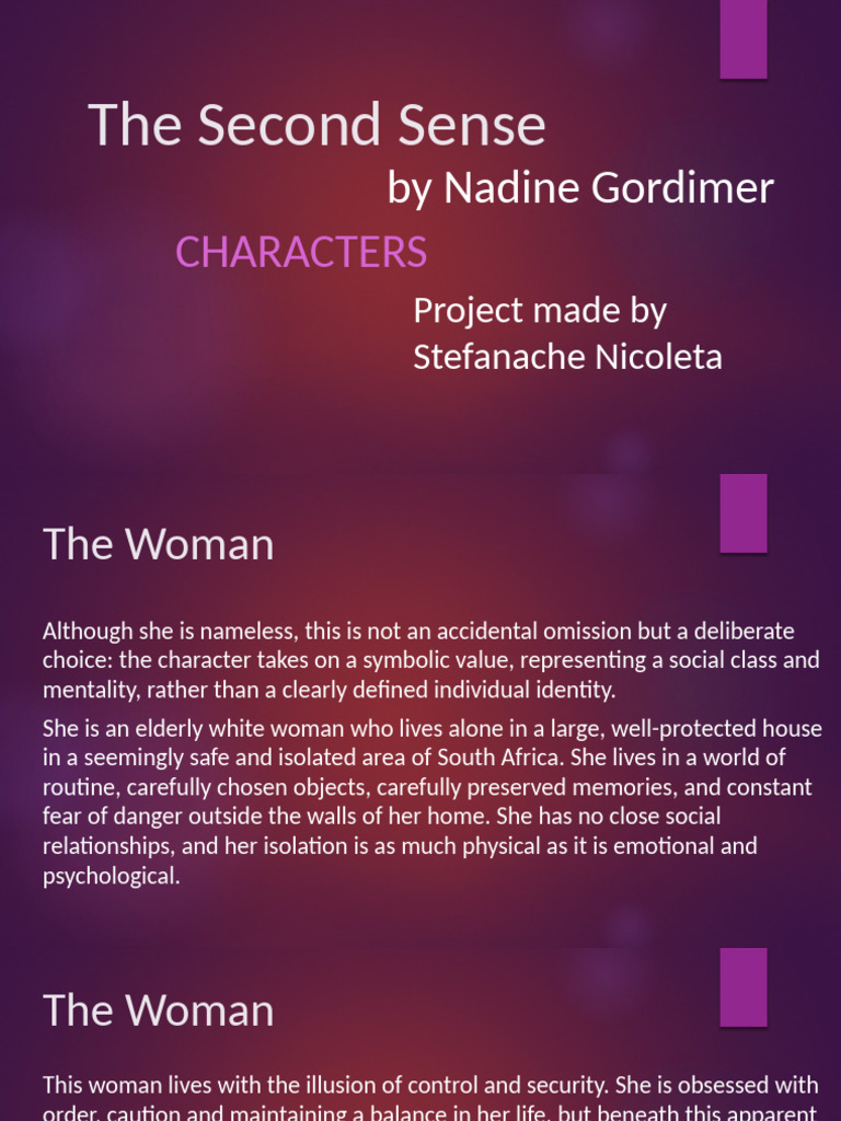 The Second Sense Characters | PDF | Fear | Psychology