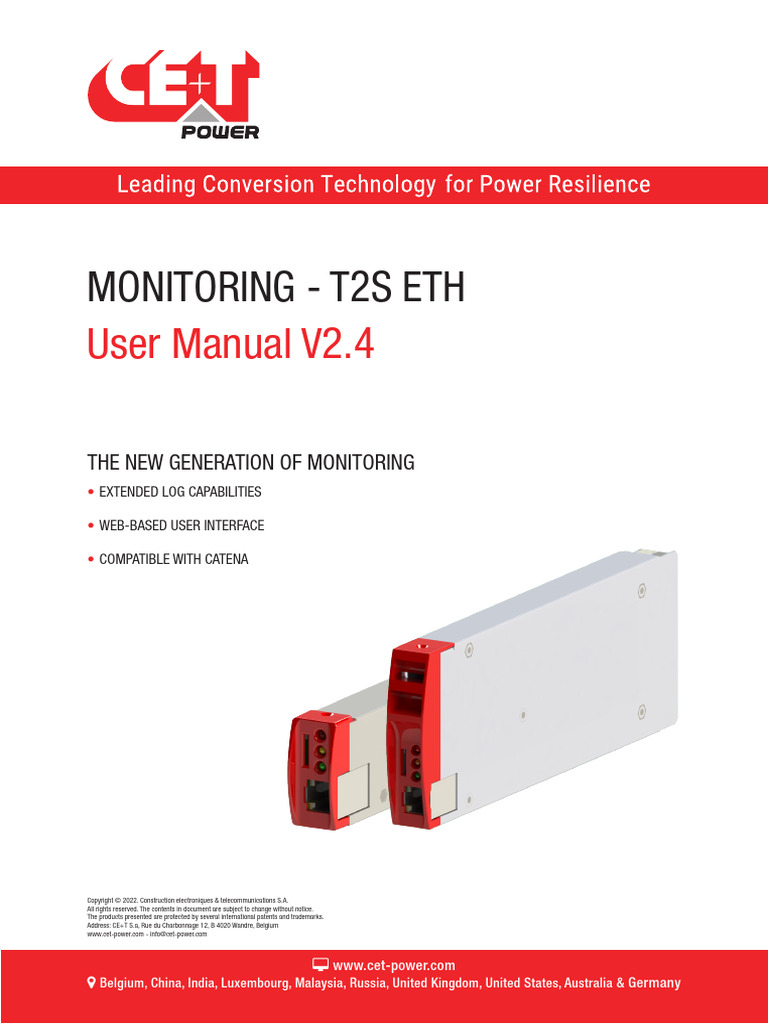 CET - Monitoring - User Manual - T2S ETH - en | PDF | Power Inverter ...