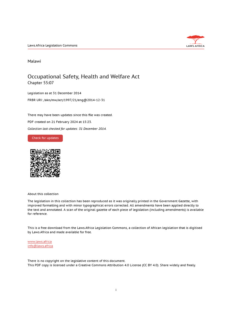 Occupational Safety Health and Welfare Act | PDF | Engines | Steam