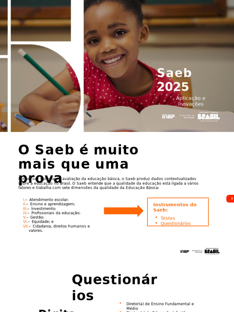 Saeb 2025: Avaliação da Educação Básica | PDF | Matemática | Pré-escola
