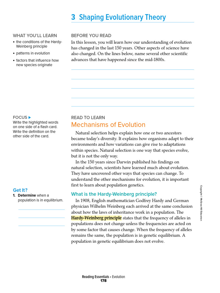 Understanding Evolutionary Mechanisms | PDF | Evolution | Natural Selection