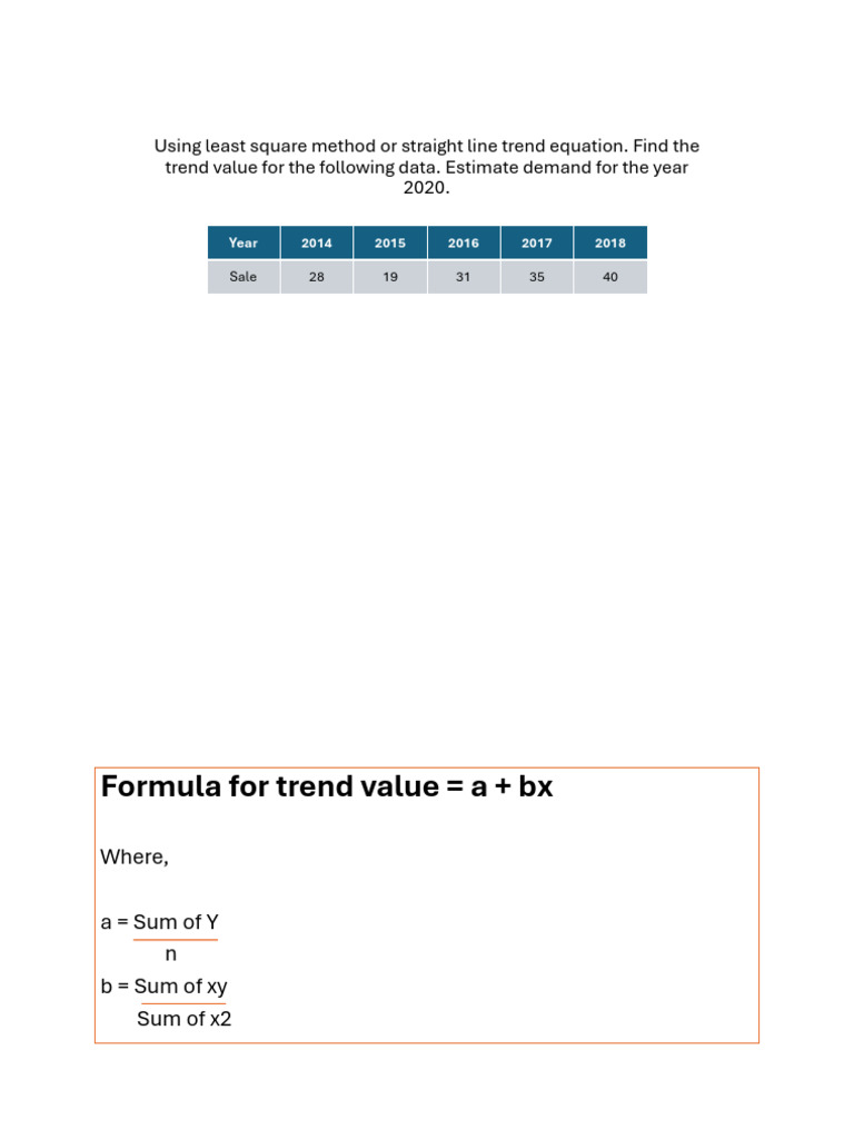 Trend Analysis for Sales Forecasting | PDF