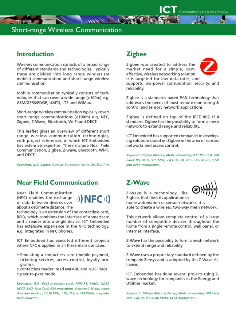 Short Range Wireless Communication | PDF | Near Field Communication ...