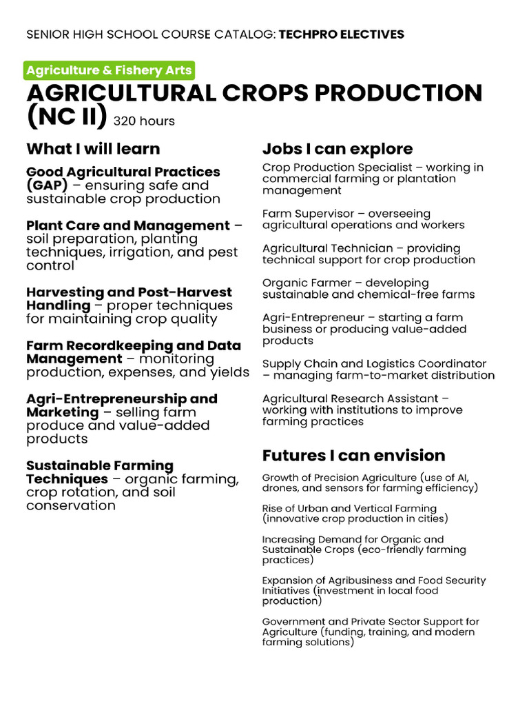 Agricultural Crops Production | PDF