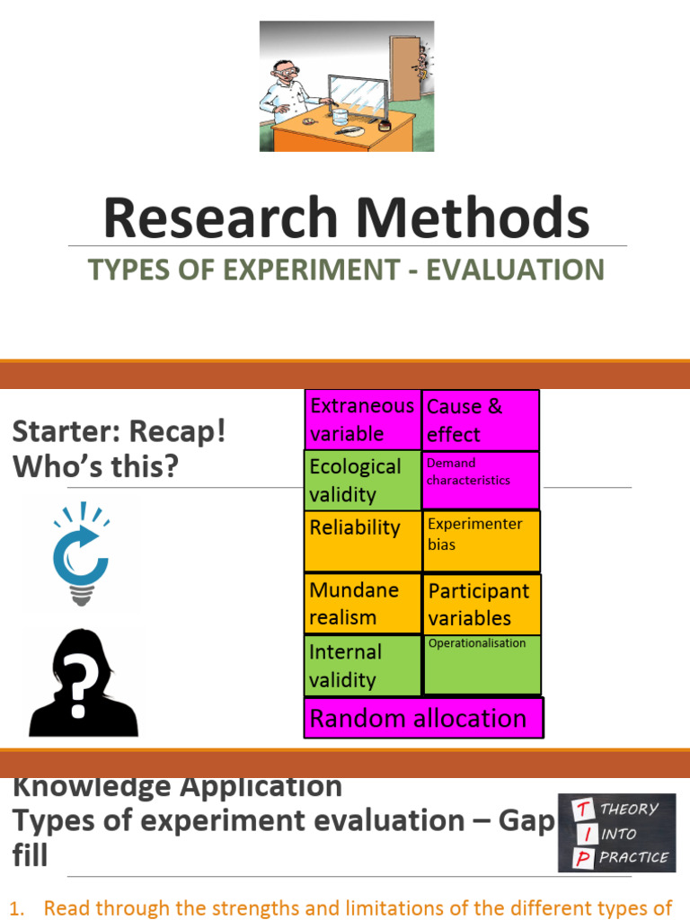 RM8 - Types of Experiment EVALUATION for GC | PDF | Experiment ...
