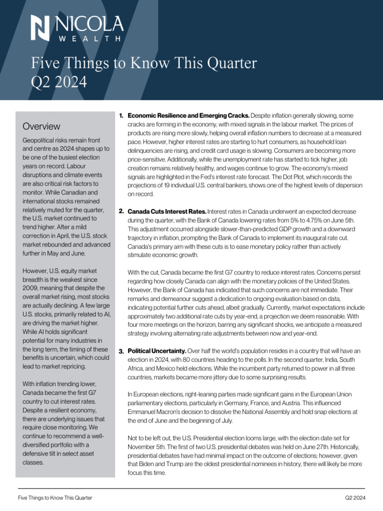 Q2 2024 - Five Things To Know This Quarter | PDF | Inflation | Interest ...