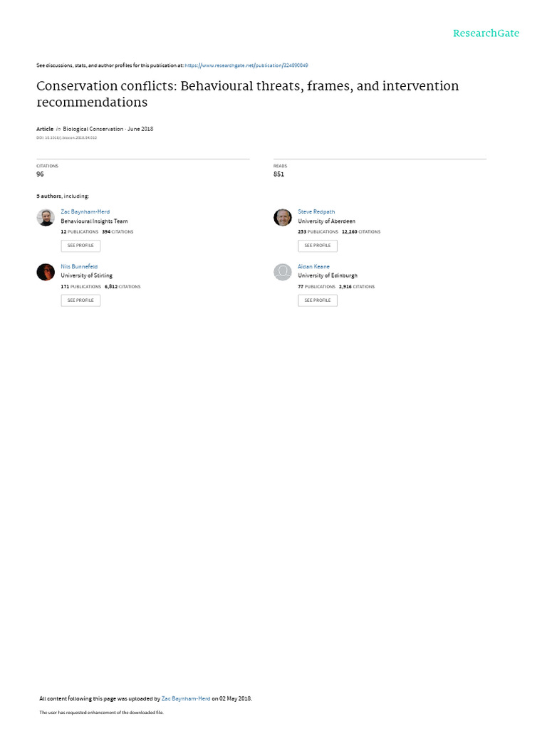 Zachary Baynham-Herd, Steve Redpath, Nils Bunnefeld, Thomas Molony ...