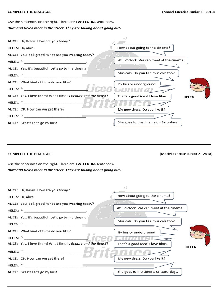 Complete Dialogue Exercises for Students | PDF