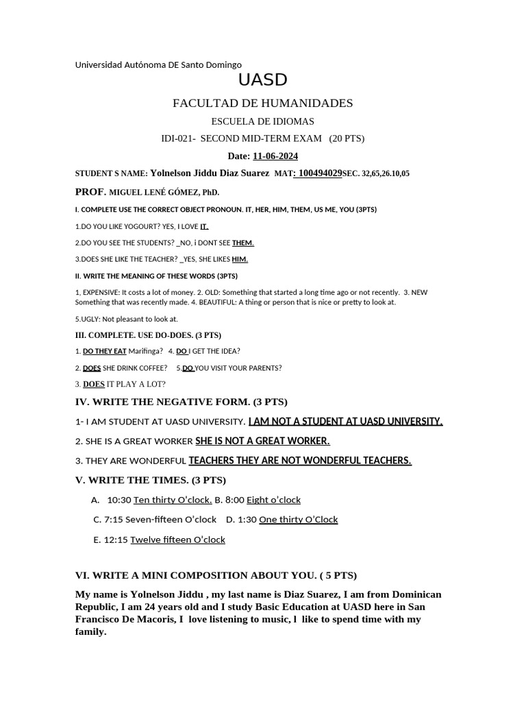 Segundo Parcial Ingles | PDF