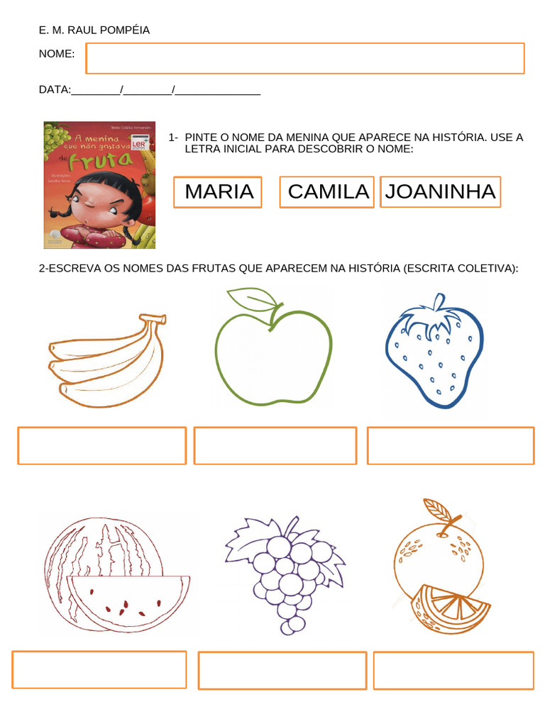 A Menina Que Não Gostava de Fruta | PDF