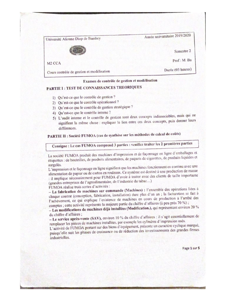Examen 2019 2020 | PDF