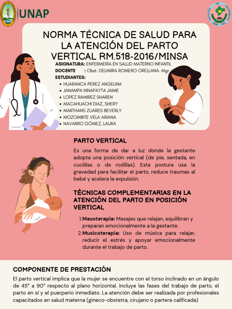 Atención del Parto Vertical: Normativa y Técnicas | PDF | Parto ...
