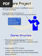 Software Project: Instructor: Roded Sharan, Roded@post - Tau.ac - Il TA: Dana Silverbush Course Materials: Virtual - Tau.ac - Il