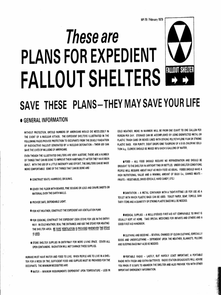 Expedient Fallout Shelters | PDF