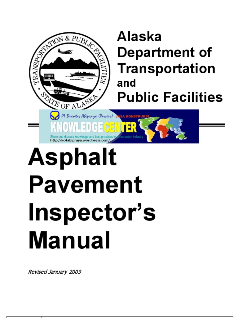 Ebook - Asphalt Pavement Inspector's Manual | PDF | Road Surface | Concrete